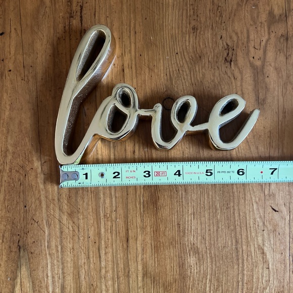 Brass Love Sign - Picture 4 of 6